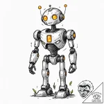 Tattoo sketch, virtuous vanguard robot, a sle… – tattoo sketch (№1752343855_0, 12.07.2025 18:10) — tattoovalue.net
