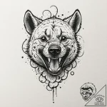 Tattoo sketch, hyena of humor, a stylized hye… – tattoo sketch (№1752344359_0, 12.07.2025 18:19) — tattoovalue.net