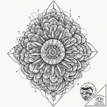 Tattoo sketch, viral bloom, healing code, a c… – tattoo sketch (№1752344945_0, 12.07.2025 18:29) — tattoovalue.net