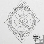 Tattoo sketch, zodiac sign, quantum entangled… – tattoo sketch (№1752345111_0, 12.07.2025 18:31) — tattoovalue.net