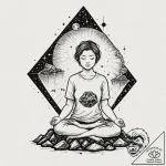 Tattoo sketch, meteorite meditation stone, a… – tattoo sketch (№1752345792_0, 12.07.2025 18:43) — tattoovalue.net