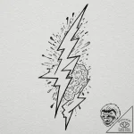 Tattoo sketch, lightning strike of insight, a… – tattoo sketch (№1752346043_0, 12.07.2025 18:47) — tattoovalue.net