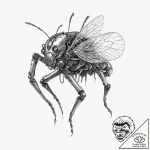 Tattoo sketch, xylophagous robot, consuming t… – tattoo sketch (№1752346212_0, 12.07.2025 18:50) — tattoovalue.net