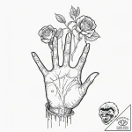 Tattoo sketch, phantom programmer’s hand, a t… – tattoo sketch (№1752346719_0, 12.07.2025 18:58) — tattoovalue.net