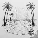 Tattoo sketch, kinetic sandstorm oasis, a des… – tattoo sketch (№1752346886_0, 12.07.2025 19:01) — tattoovalue.net