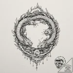 Tattoo sketch, embedded gemstone of knowledge… – tattoo sketch (№1752347560_0, 12.07.2025 19:12) — tattoovalue.net