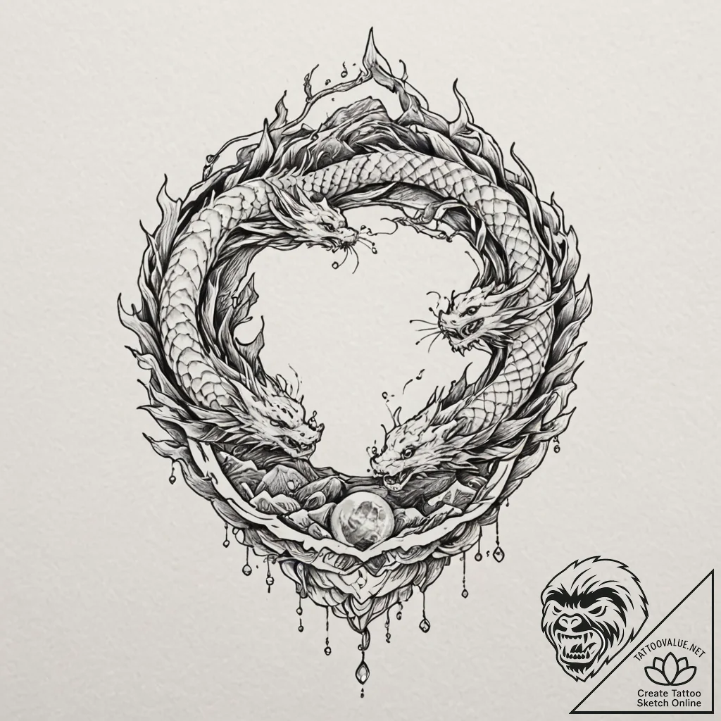 Tattoo sketch, embedded gemstone of knowledge... - tattoo sketch (№1752347560_0, 12.07.2025 19:12) — tattoovalue.net