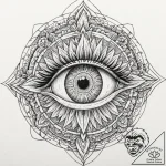 Tattoo sketch, interdimensional iris, a human… – tattoo sketch (№1752348408_0, 12.07.2025 19:26) — tattoovalue.net