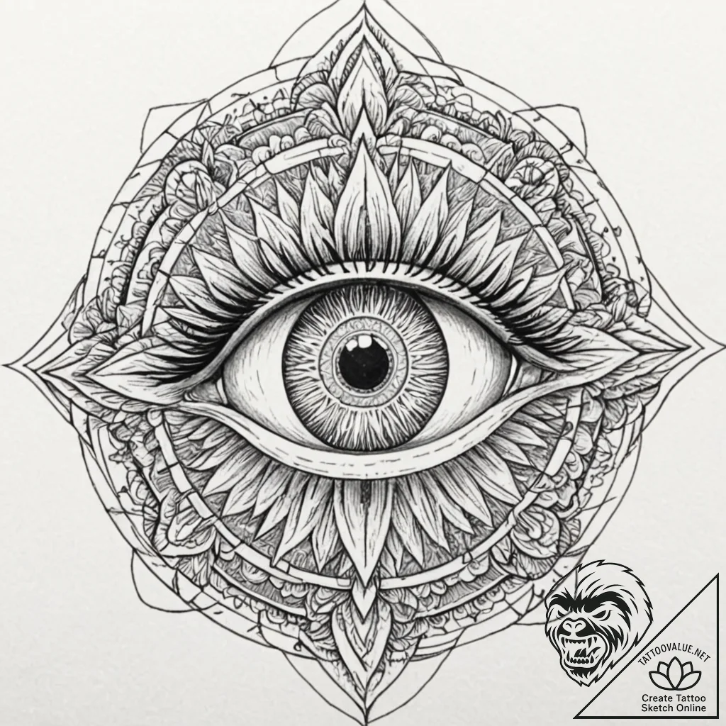 Tattoo sketch, interdimensional iris, a human... - tattoo sketch (№1752348408_0, 12.07.2025 19:26) — tattoovalue.net