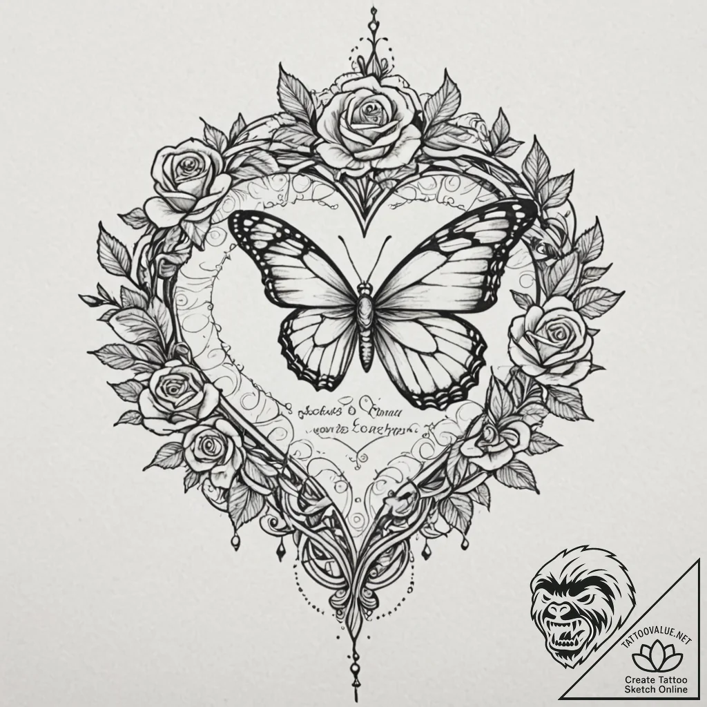 Tattoo sketch, logic gate butterfly, a delica... - tattoo sketch (№1752348577_0, 12.07.2025 19:29) — tattoovalue.net