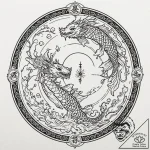 Tattoo sketch, zodiac wheel, algorithm driven… – tattoo sketch (№1752348745_0, 12.07.2025 19:32) — tattoovalue.net