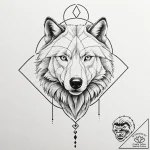 Tattoo sketch, geometric animal spirit, a pow… – tattoo sketch (№1752349341_0, 12.07.2025 19:42) — tattoovalue.net