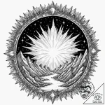 Tattoo sketch, zenith portal, crystal ascent,… – tattoo sketch (№1752349426_0, 12.07.2025 19:43) — tattoovalue.net