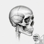 Tattoo sketch, x-ray skull, inner light, a st… – tattoo sketch (№1752349511_0, 12.07.2025 19:45) — tattoovalue.net