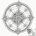 Tattoo sketch, quasar compass rose, a traditi… – tattoo sketch (№1752349763_0, 12.07.2025 19:49) — tattoovalue.net
