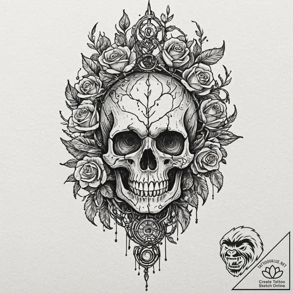 Tattoo sketch, woodland guardian, circuit bar... - tattoo sketch (№1752350356_0, 12.07.2025 19:59) — tattoovalue.net
