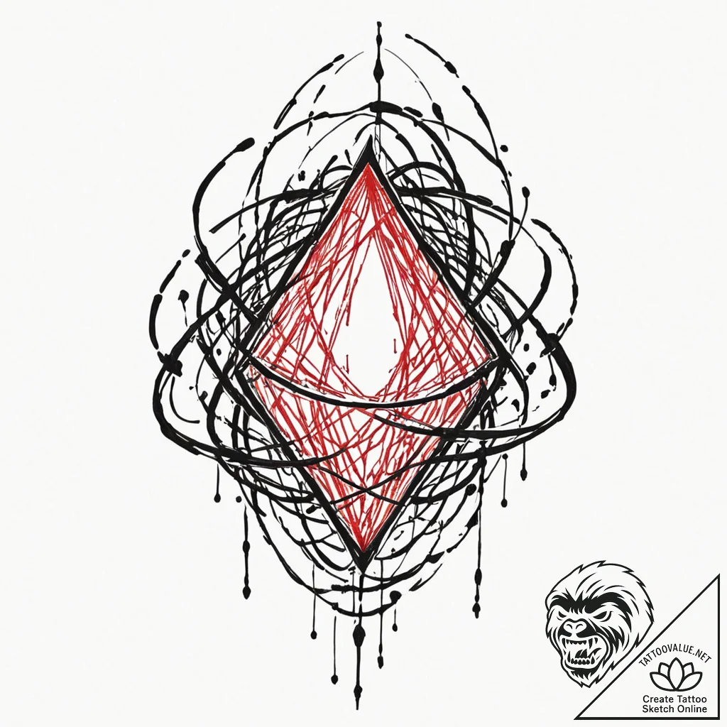 Tattoo sketch, xenophobic firewall, a menacin... - tattoo sketch (№1752350524_0, 12.07.2025 20:02) — tattoovalue.net
