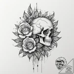 Tattoo sketch, quill-tip glitch art, a detail… – tattoo sketch (№1752350609_0, 12.07.2025 20:03) — tattoovalue.net