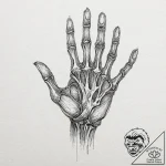 Tattoo sketch, x-ray hand, healing aura, a st… – tattoo sketch (№1752350693_0, 12.07.2025 20:04) — tattoovalue.net