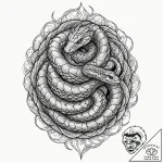 Tattoo sketch, venomous viper, digital scales… – tattoo sketch (№1752351456_0, 12.07.2025 20:17) — tattoovalue.net
