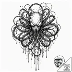 Tattoo sketch, venom of thought, data drippin… – tattoo sketch (№1752352134_0, 12.07.2025 20:28) — tattoovalue.net