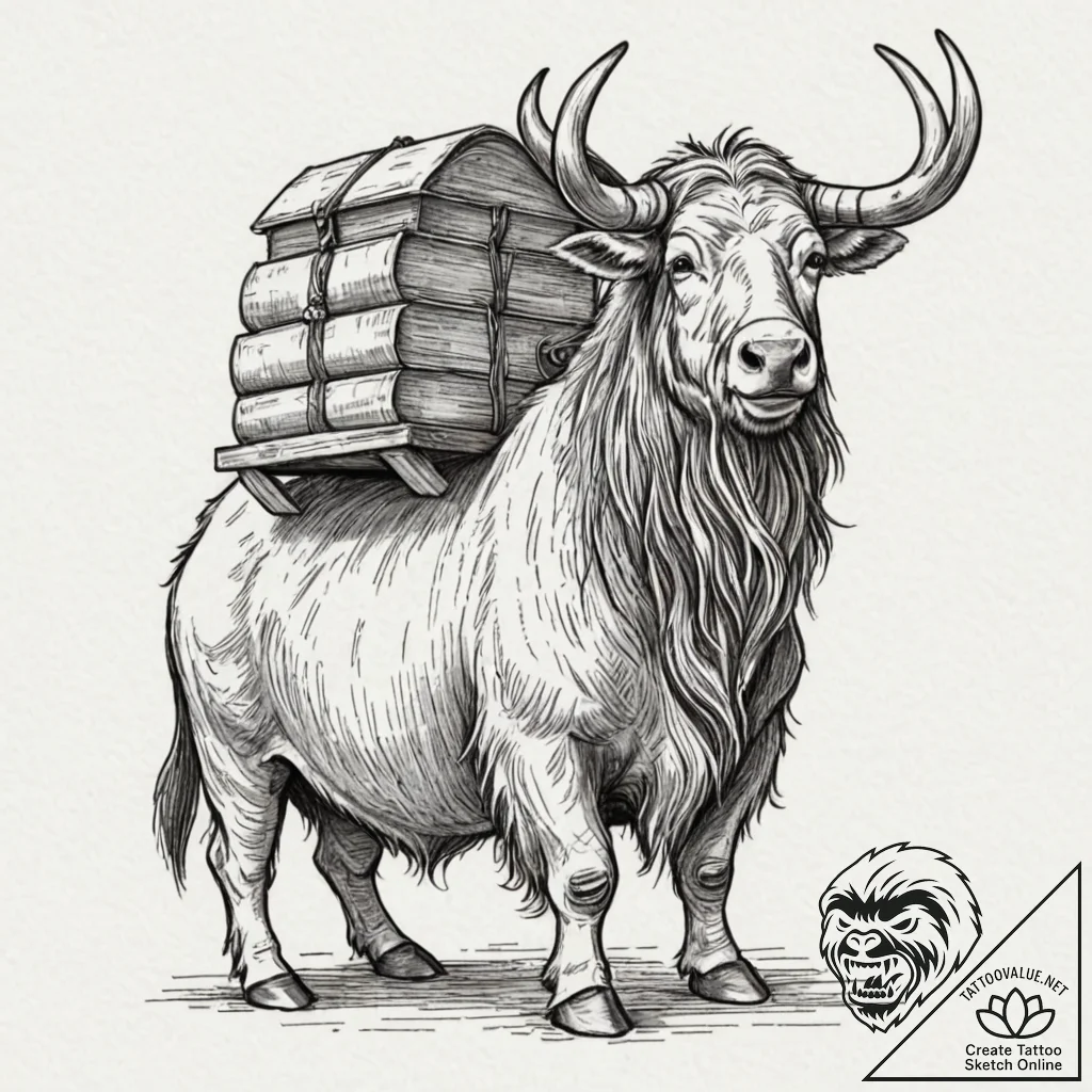 Tattoo sketch, heavy load, light spirit, a st... - tattoo sketch (№1752352557_0, 12.07.2025 20:35) — tattoovalue.net