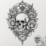 Tattoo sketch, paradoxical pocket watch, a vi… – tattoo sketch (№1752352892_0, 12.07.2025 20:41) — tattoovalue.net