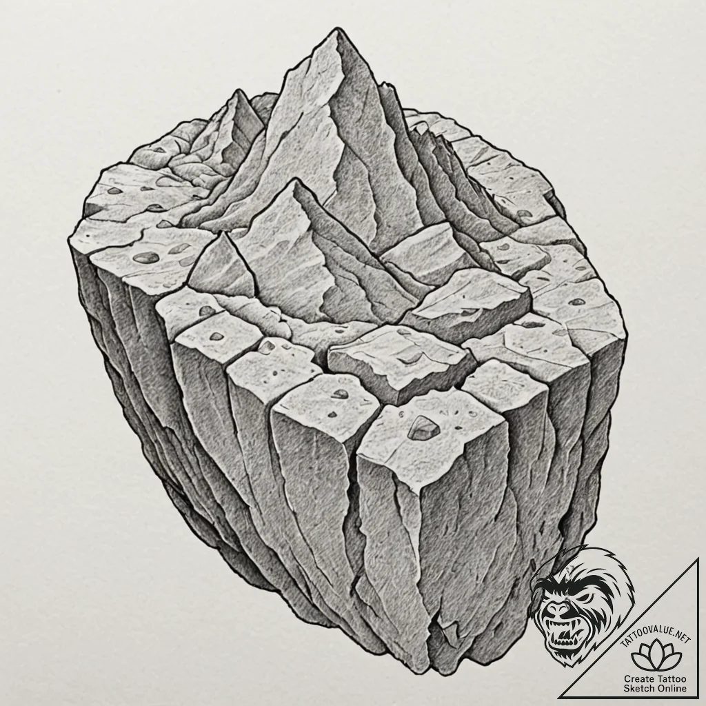 Tattoo sketch, xenolith, embedded data, a lar... - tattoo sketch (№1752353996_0, 12.07.2025 20:59) — tattoovalue.net