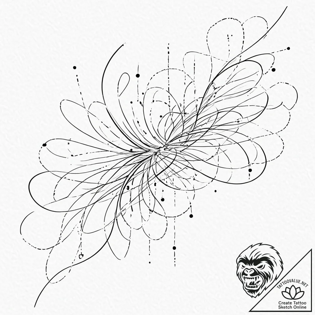 Tattoo sketch, zephyr's whisper, digital bree... - tattoo sketch (№1752354082_0, 12.07.2025 21:01) — tattoovalue.net