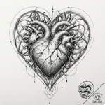 Tattoo sketch, tesseract heart, infinite love… – tattoo sketch (№1752355181_0, 12.07.2025 21:19) — tattoovalue.net