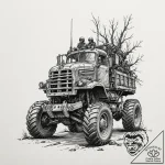 Tattoo sketch, juggernaut of time, a massive,… – tattoo sketch (№1752355772_0, 12.07.2025 21:29) — tattoovalue.net