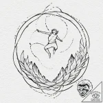 Tattoo sketch, leap of faith, abstract chasm,… – tattoo sketch (№1752356110_0, 12.07.2025 21:35) — tattoovalue.net