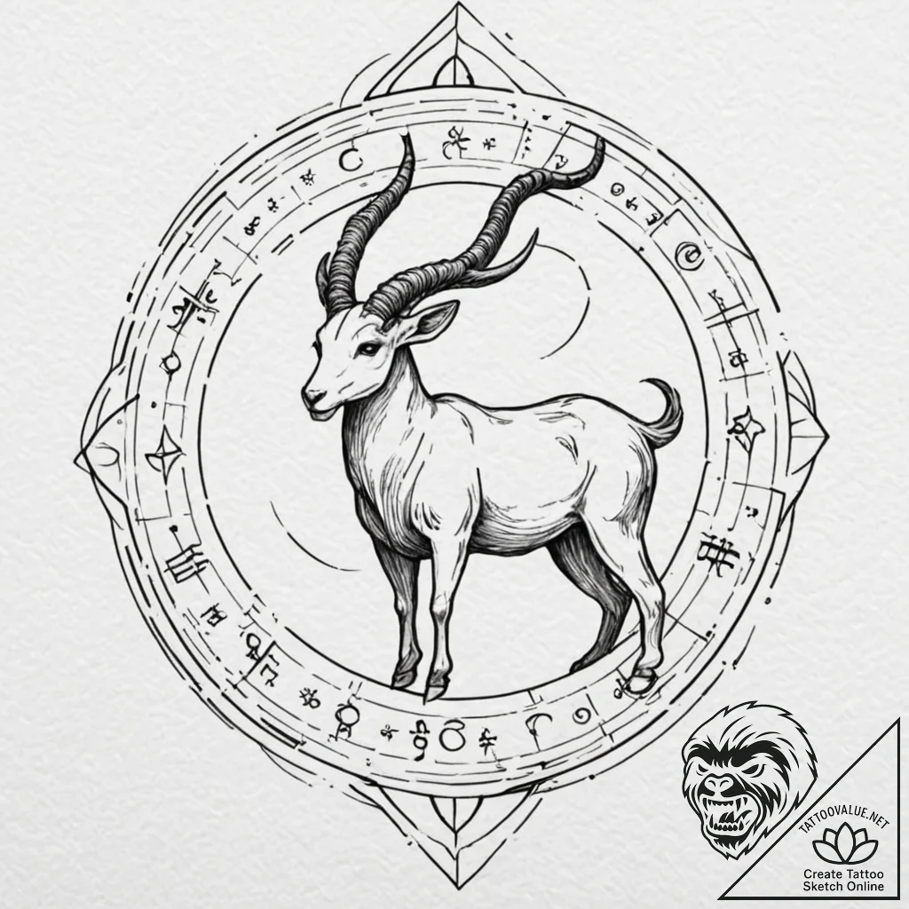 Tattoo sketch, zodiac sign, holographic proje... - tattoo sketch (№1752356786_0, 12.07.2025 21:46) — tattoovalue.net