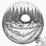 Tattoo sketch, layered reality orb, a transpa… – tattoo sketch (№1752356957_0, 12.07.2025 21:49) — tattoovalue.net
