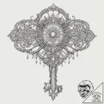 Tattoo sketch, key to the metaverse, a sleek,… – tattoo sketch (№1752357042_0, 12.07.2025 21:50) — tattoovalue.net