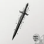 Tattoo sketch, obsidian blade, cosmic edge, a… – tattoo sketch (№1752357127_0, 12.07.2025 21:52) — tattoovalue.net