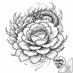 Tattoo sketch, rose of retrospection, a beaut… – tattoo sketch (№1752357888_0, 12.07.2025 22:04) — tattoovalue.net