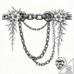Tattoo sketch, heavy chains, broken free, mas… – tattoo sketch (№1752358480_0, 12.07.2025 22:14) — tattoovalue.net