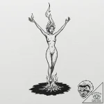 Tattoo sketch, burning candle with its flame… – tattoo sketch (№1752359501_0, 12.07.2025 22:31) — tattoovalue.net