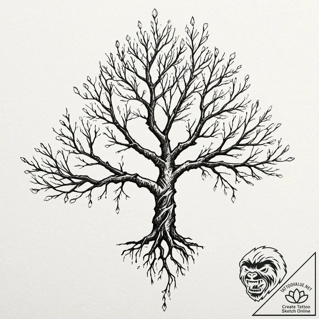 Tattoo sketch, quickening crystal growth, a s... - tattoo sketch (№1752359585_0, 12.07.2025 22:33) — tattoovalue.net