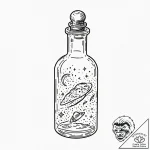 Tattoo sketch, an apothecary bottle containin… – tattoo sketch (№1752359671_0, 12.07.2025 22:34) — tattoovalue.net
