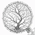 Tattoo sketch, global network tree, a majesti… – tattoo sketch (№1752359758_0, 12.07.2025 22:35) — tattoovalue.net