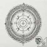 Tattoo sketch, runic portal on an old book, a… – tattoo sketch (№1752361506_0, 12.07.2025 23:05) — tattoovalue.net
