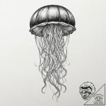 Tattoo sketch, jellyfish, lantern of depths,… – tattoo sketch (№1752362278_0, 12.07.2025 23:17) — tattoovalue.net
