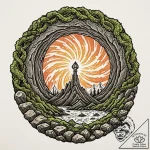 Tattoo sketch, vortex of ancient energy (revi… – tattoo sketch (№1752364681_0, 12.07.2025 23:58) — tattoovalue.net