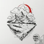 Tattoo sketch, cloud computing landscape: a s… – tattoo sketch (№1752364935_0, 13.07.2025 00:02) — tattoovalue.net