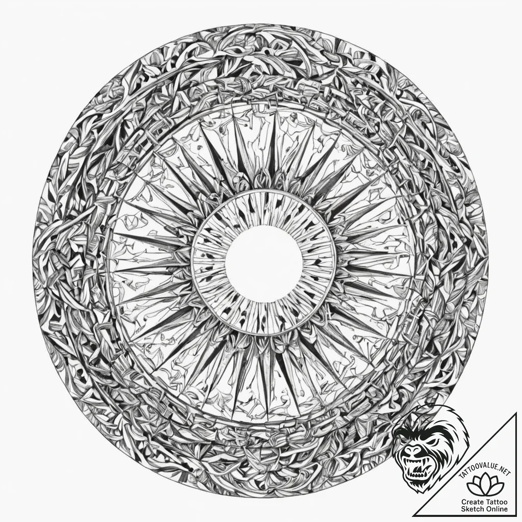 Tattoo sketch, shattered mirror, multiple rea... - tattoo sketch (№1752365613_0, 13.07.2025 00:13) — tattoovalue.net