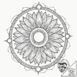 Tattoo sketch, yellow sun, data flares, a sty… – tattoo sketch (№1752365951_0, 13.07.2025 00:19) — tattoovalue.net