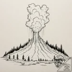 Tattoo sketch, yellowstone geyser, data steam… – tattoo sketch (№1752366035_0, 13.07.2025 00:20) — tattoovalue.net