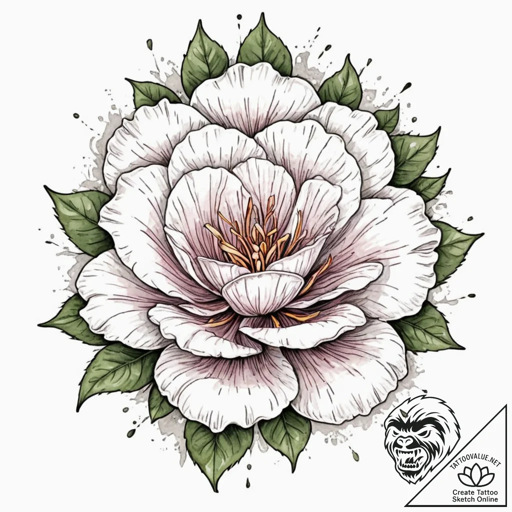 Tattoo sketch, desert rose data bloom, a resi... - tattoo sketch (№1752366960_0, 13.07.2025 00:36) — tattoovalue.net